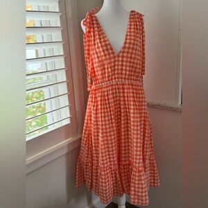 Pink City Prints Gingham Dress M